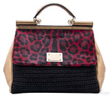 Miss Sicily Satchel Red Leopard