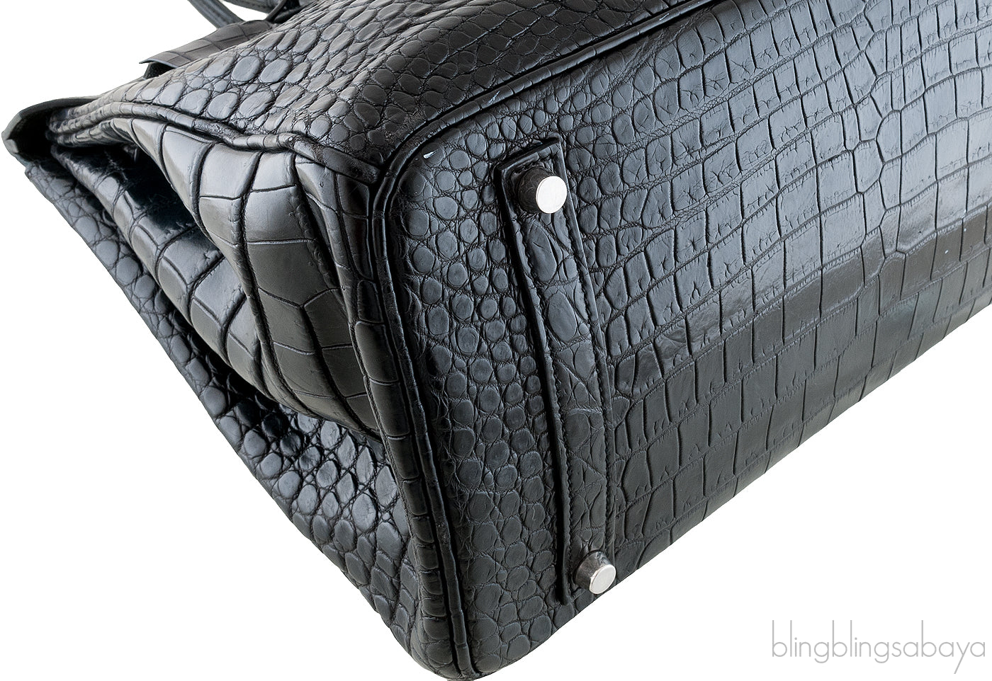 Birkin 35 Black Crocodile Porosus