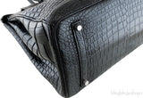 Birkin 35 Black Crocodile Porosus