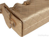 Chanel 25 Mini Gold Metallic Grained Leather GHW