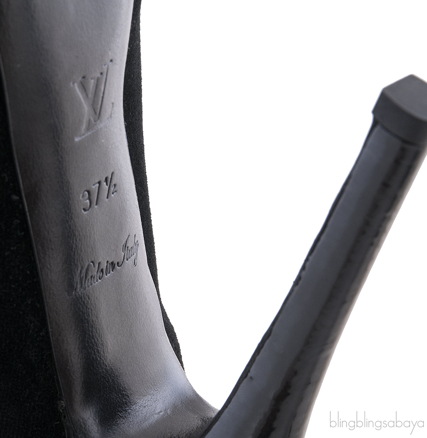 Black Velvet Crystal/Feather Heels