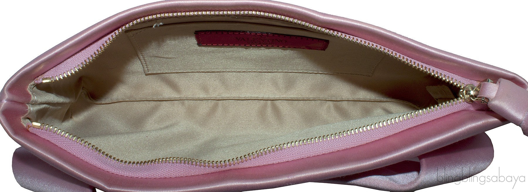 Pink Silk Bow Evening Clutch Bag