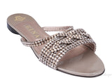 Grey Crystal Embellished Sandals