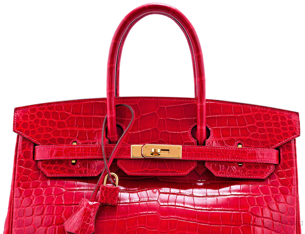 Birkin 35 Red Braise Shiny Croco