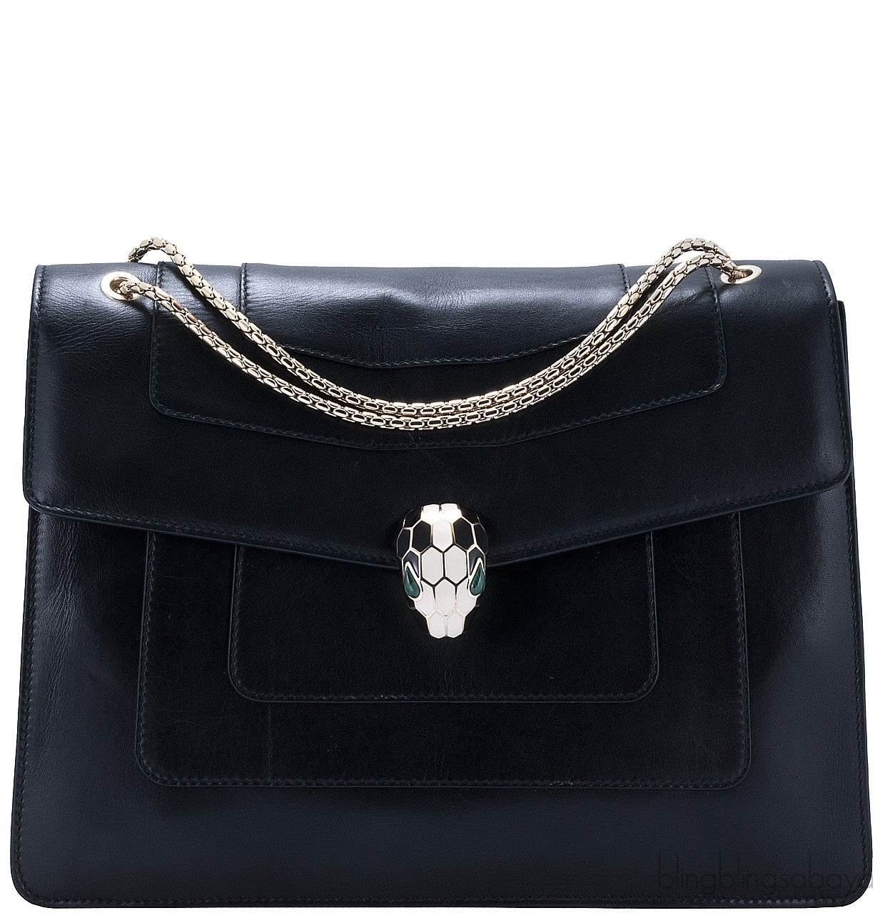 Serpenti Black Shoulder Bag
