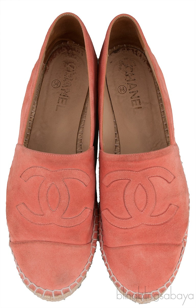 Coral Suede CC Cap Toe Espadrille