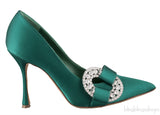 Tartonacri Emerald Satin Heels
