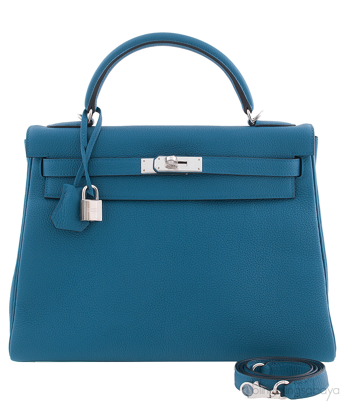 Kelly 32 Retourne Bleu Cobalt Togo