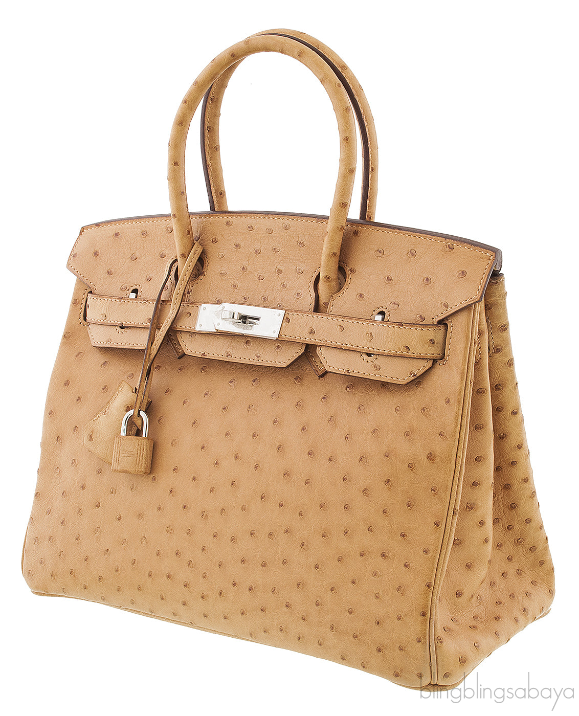 Birkin 30 Natural Gold Ostrich PHW