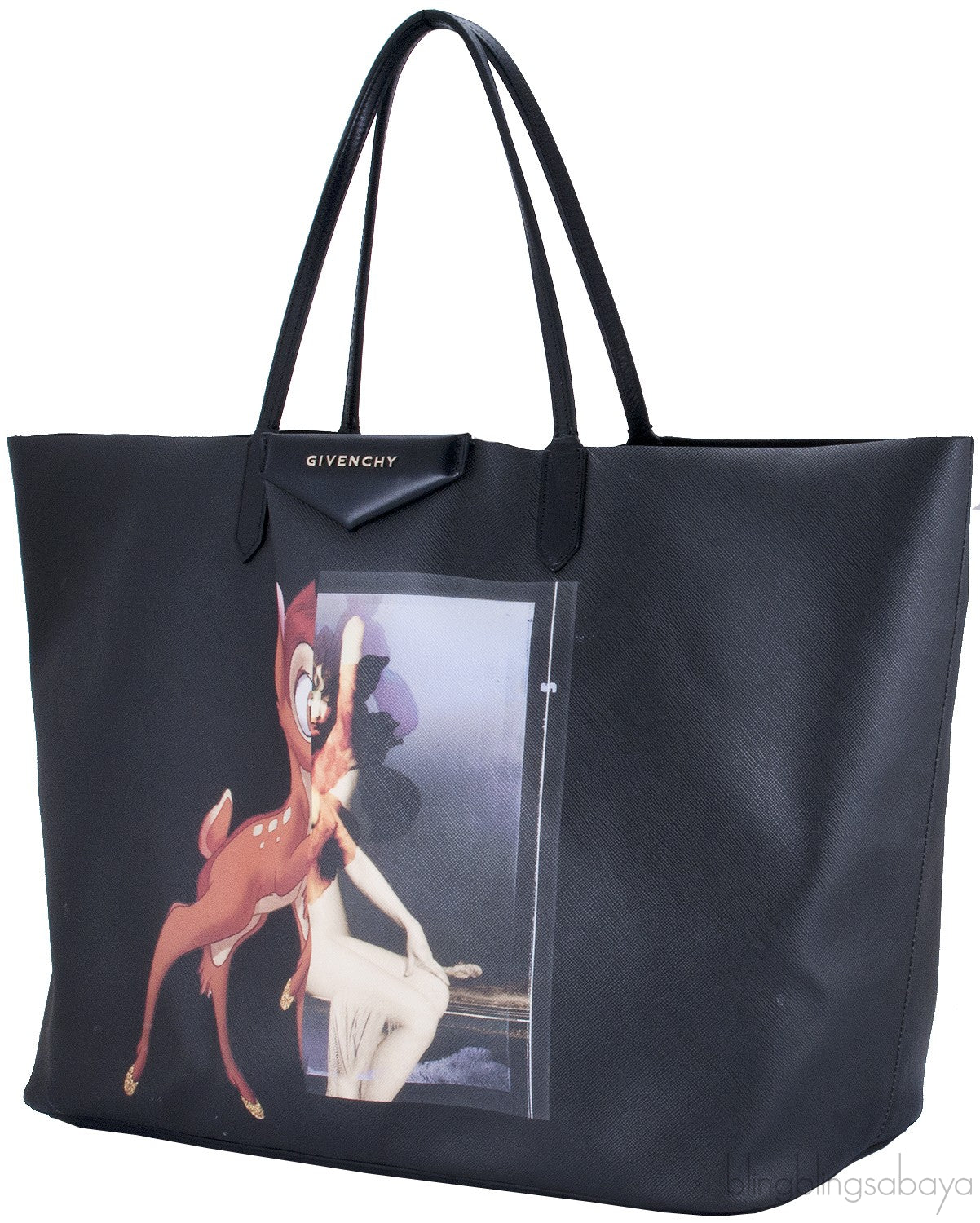 Bambi Black Shopping Tote
