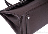 Birkin 30 Choco Brown Ostrich PHW