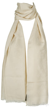 Monogram Beige Cashmere Shawl