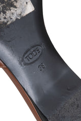 Tod\'s Flat Crystal Slip On Sandals