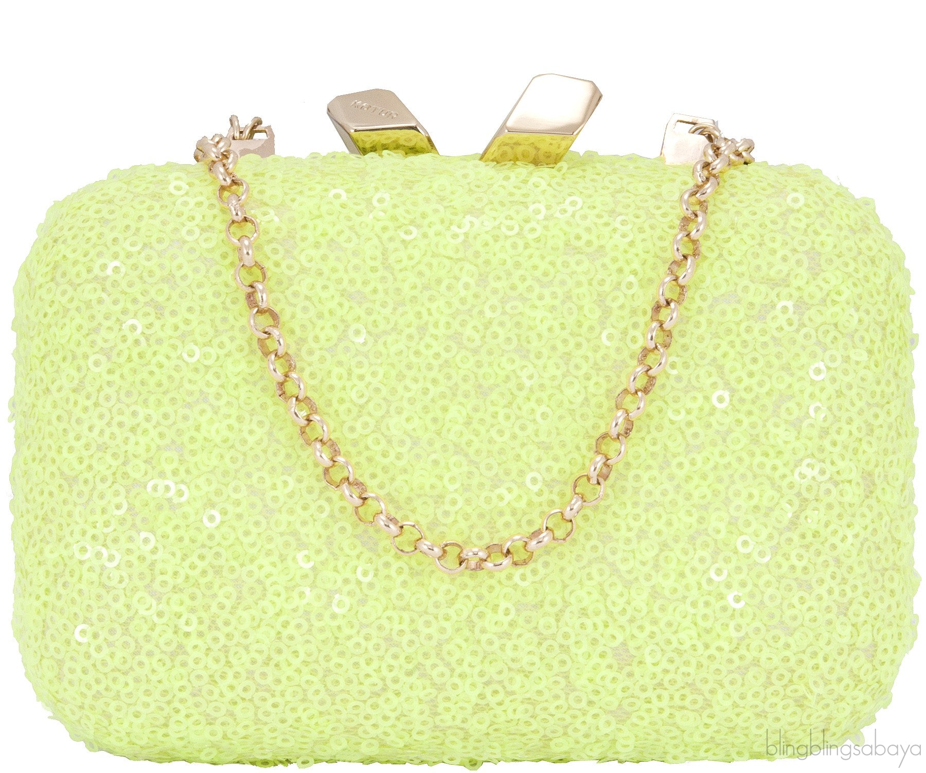 Margo Sequin Clutch Citron