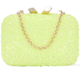 Margo Sequin Clutch Citron