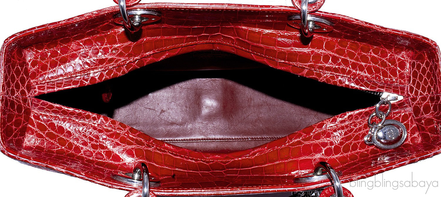 Lady Dior Crocodile Red Braise