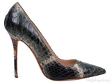 Multi-color Green Python Heels
