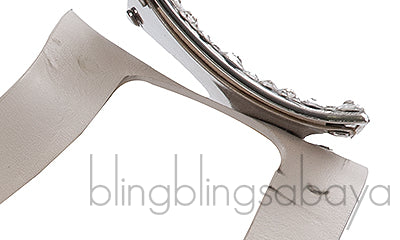 Roger Vivier Off-white Crystal Square Toe Mules