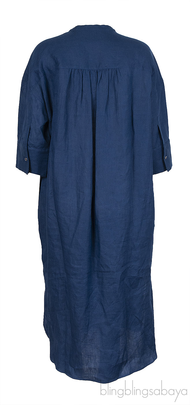 Loro Piana Abito Lindsie Solaire Linen Shift Dress