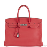 Hermes Birkin 35 Bougainvillea Taurillon Clem PHW
