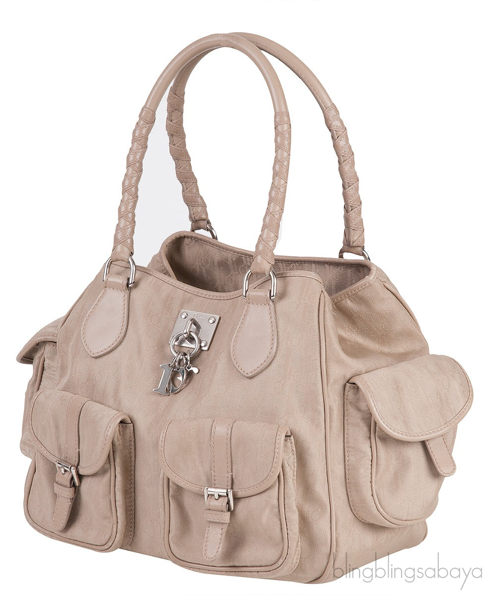 Christian Dior Oblique Canvas & Leather Multi-Pocket Bag