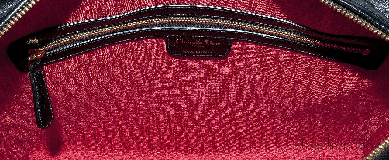 Lady Dior Large Black Quilted Bag