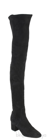 Black Suede High Leg Boots