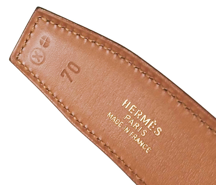 Hermes Vintage Kelly Black Box Swift Leather Belt 70