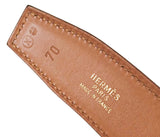 Hermes Vintage Kelly Black Box Swift Leather Belt 70
