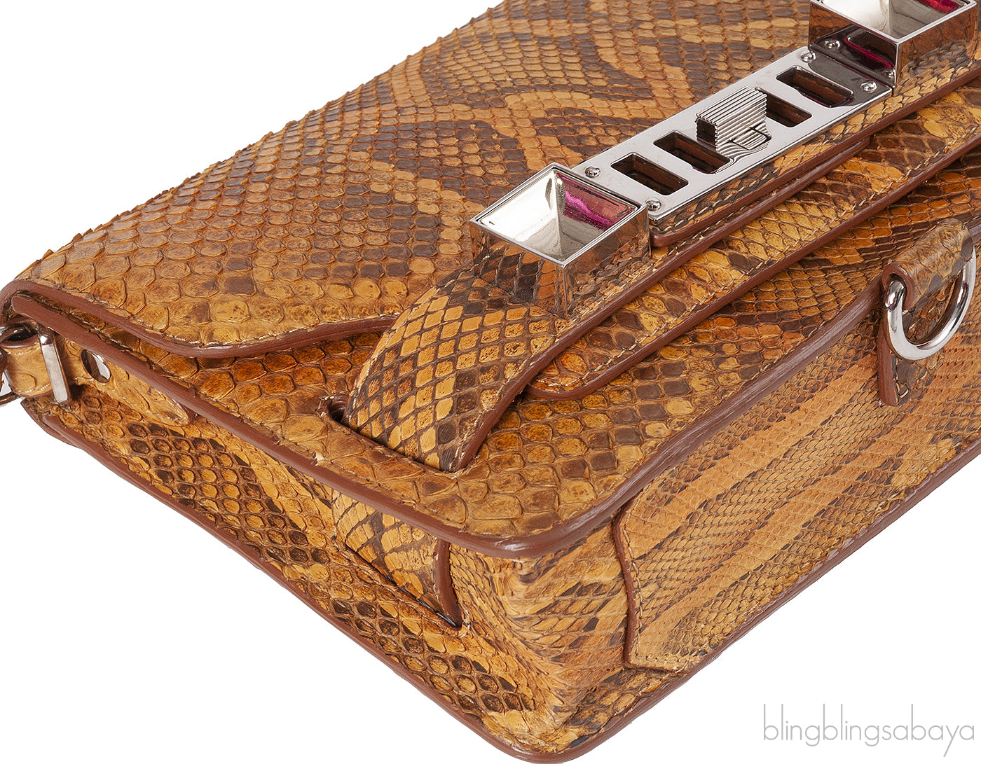 Proenza Schouler PS11 Python Amber Clutch Bag