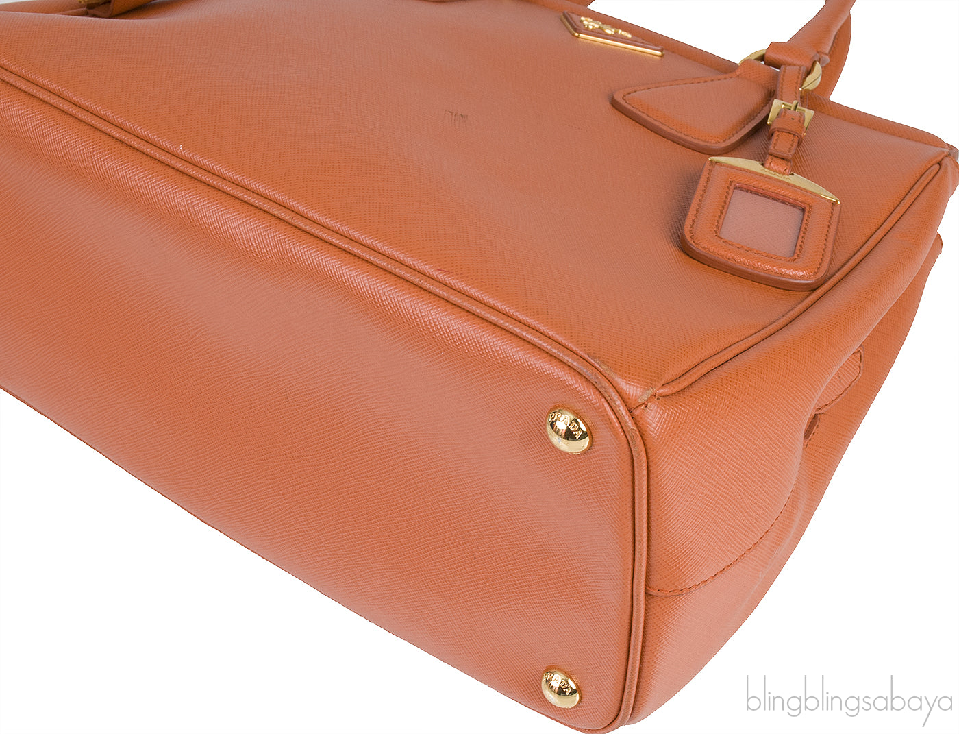 Papaya Parabole Saffiano Bag