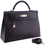 Kelly 40 Choco Epsom Sellier