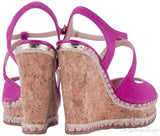 Nessa Viper Print Cork Wedges