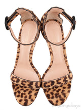 Portifino Leopard Calf Hair Sandals