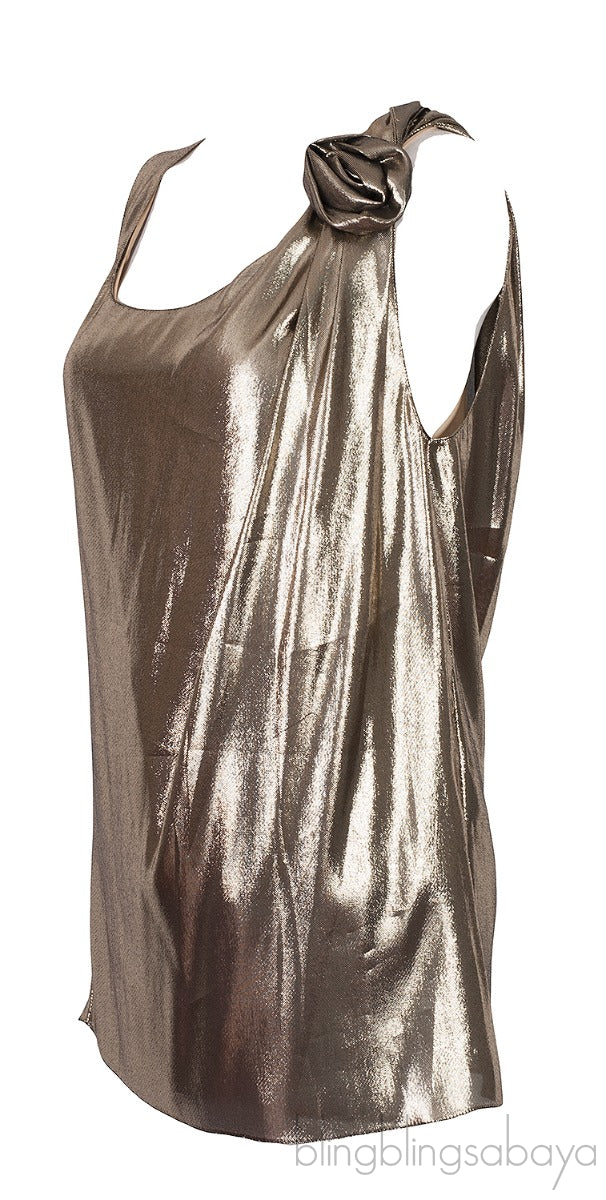 Metallic Sleeveless Top