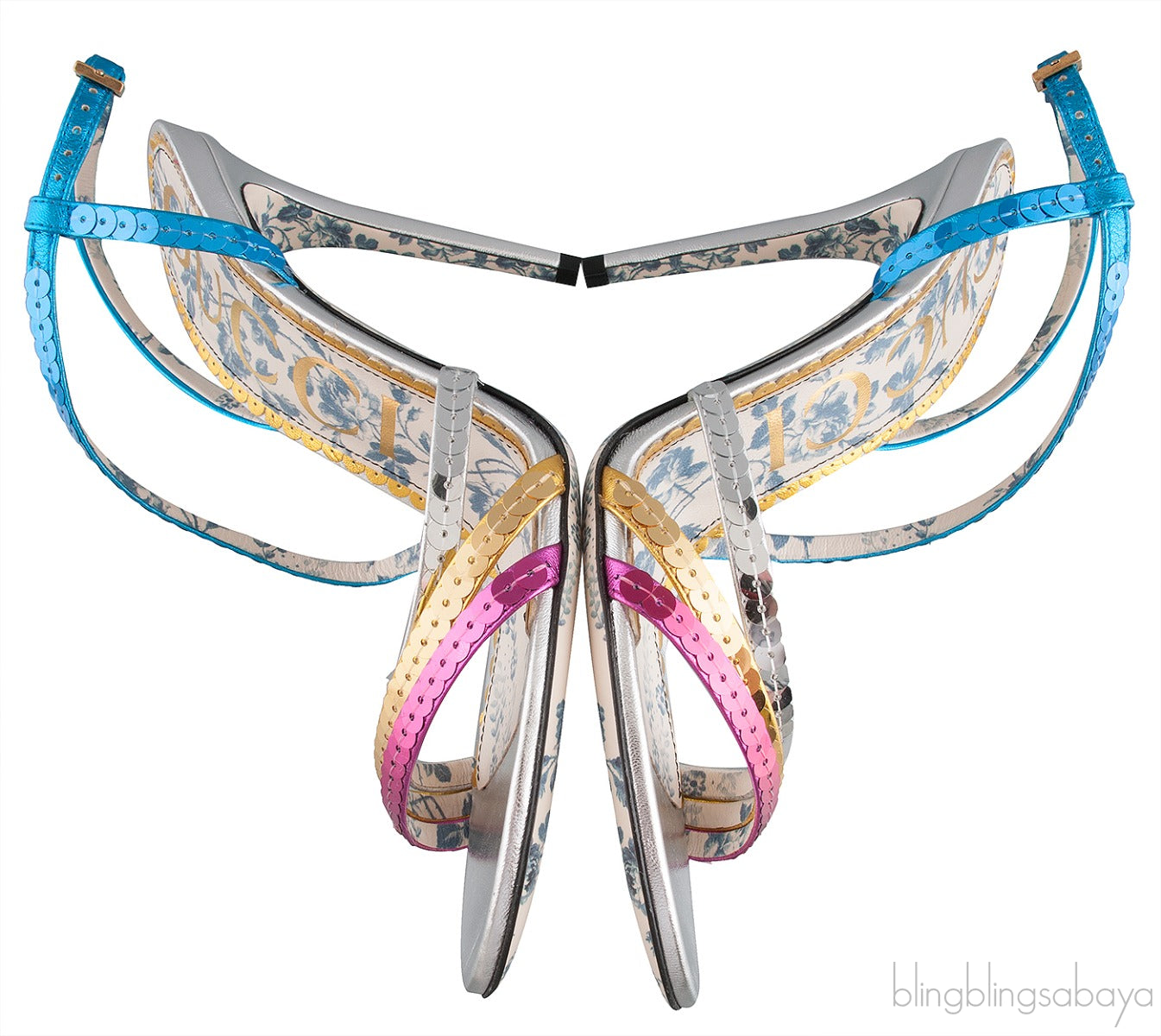 Haines Sequined Sandals Multicolor