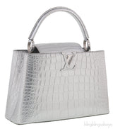 Capucine PM Alligator Argent