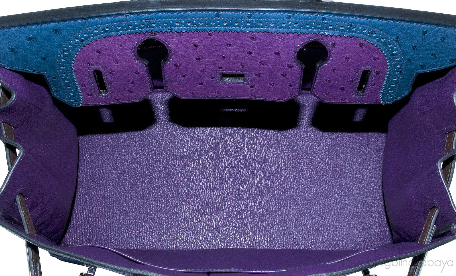 Birkin 30 Tri-color Ghillies Ostrich