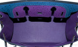 Birkin 30 Tri-color Ghillies Ostrich