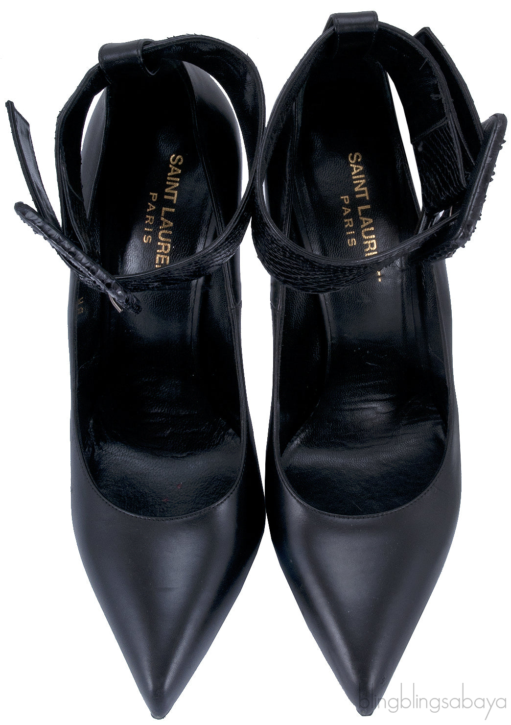 Escarpin Black Python Strap Heels