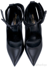 Escarpin Black Python Strap Heels