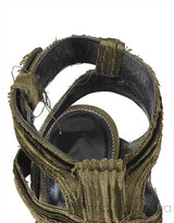 Moss Green Strappy Gladiator Sandals
