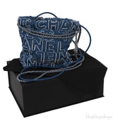 Chanel 22 Mini Denim CC Logo Hobo Bag