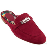 Oz Suede Bordeaux Mule