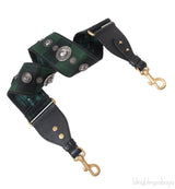 Christian Dior Green Studded Shoulder Strap