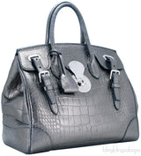 Ricky Metallic Silver Alligator Bag