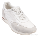 Loro Piana My Wind White Microfibre and Grey Suede Sneakers