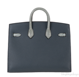 Birkin 20 Sellier Faubourg Rainy Days Gris Misty GHW