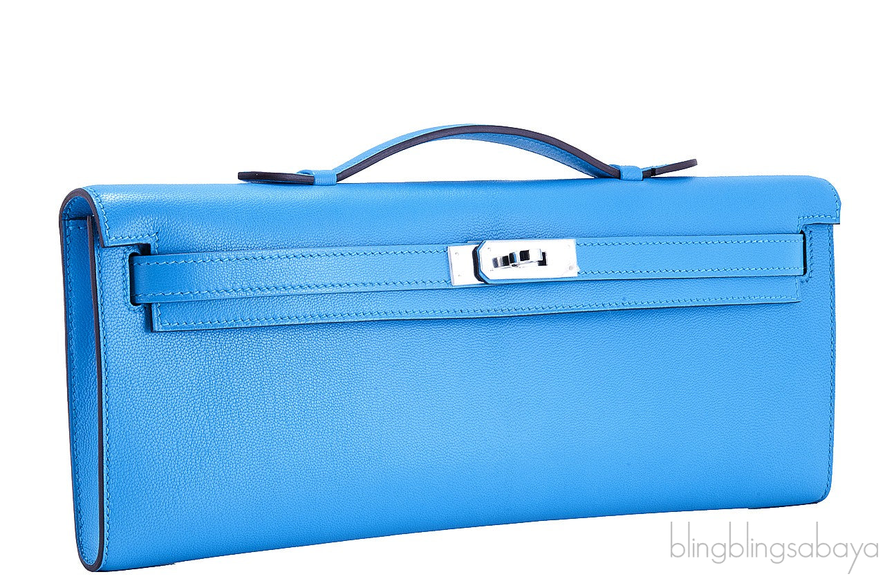 Kelly Cut Blue Azteque Clutch