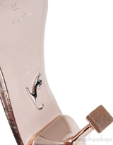 Gold Metallic Leather & PVC Mules